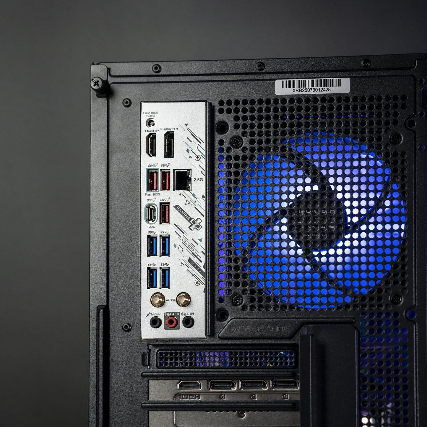 Black AMD custom gaming PC with RGB lighting– Ryzen 7 7800X3D with RTX 5070 Ti, 32GB DDR5, 2TB SSD in Montech XR case, built for 1440p/4K gaming in Australia