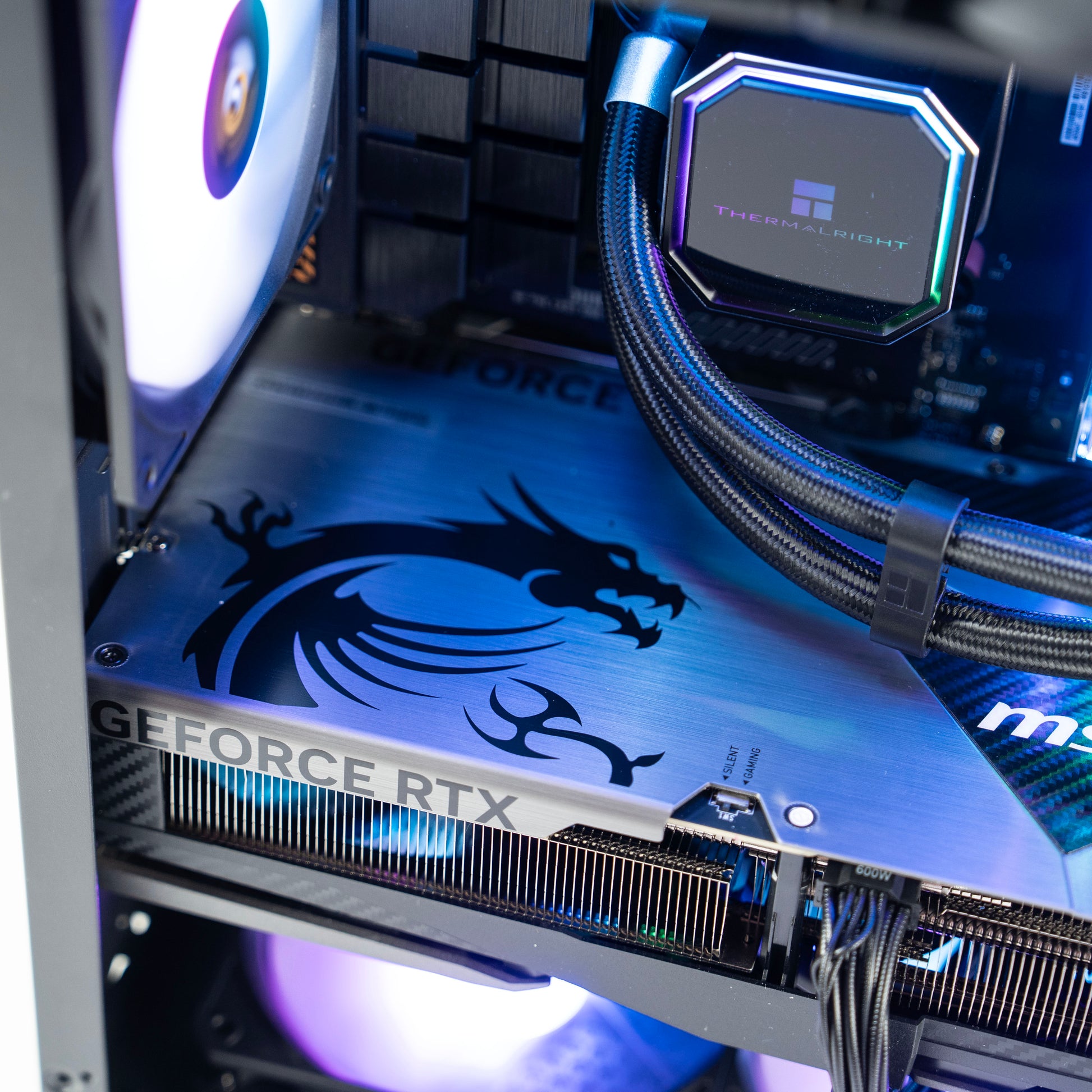 Black custom AMD gaming PC with RGB lighting – Ryzen 7 9800X3D with NVIDIA RTX 5070 Ti 16GB, 32GB DDR5, 2TB SSD in Antec C5 case, designed for 1440p and 4K gaming in Australia