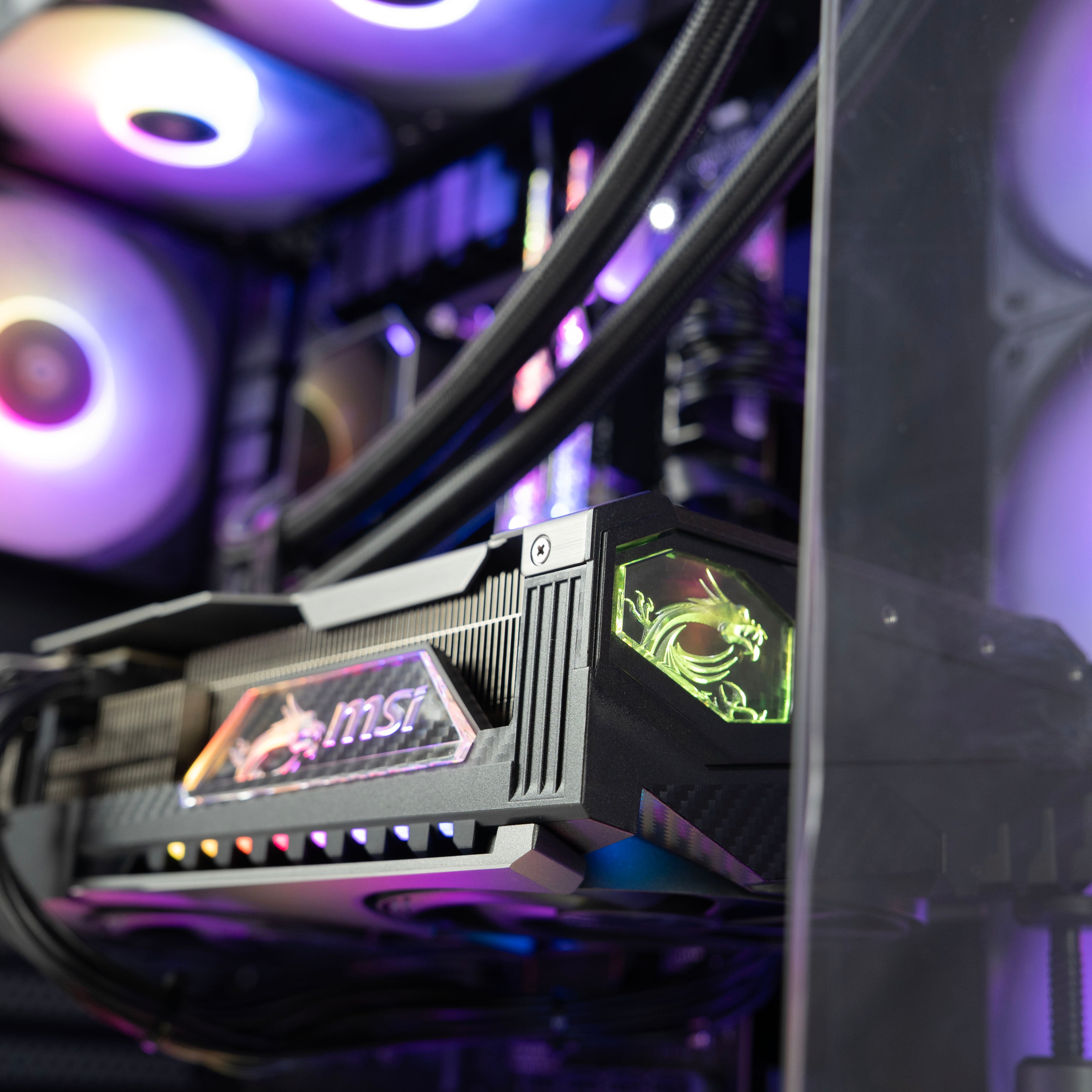 Black custom AMD gaming PC with RGB lighting – Ryzen 7 9800X3D with NVIDIA RTX 5070 Ti 16GB, 32GB DDR5, 2TB SSD in Antec C5 case, designed for 1440p and 4K gaming in Australia