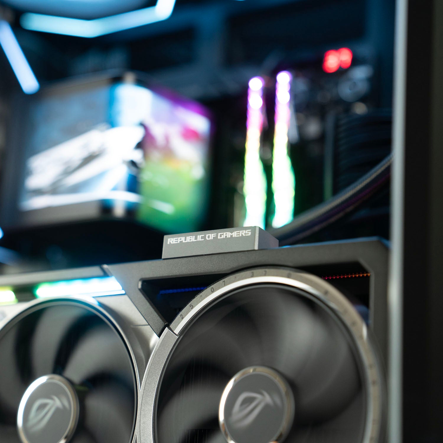 Black AMD custom gaming PC with RGB lighting – Ryzen 9 9950X3D with NVIDIA RTX 5090 Astral, 64GB DDR5, 4TB SSD in Hyte case, designed for 4K/8K ultra gaming and content creation in Australia