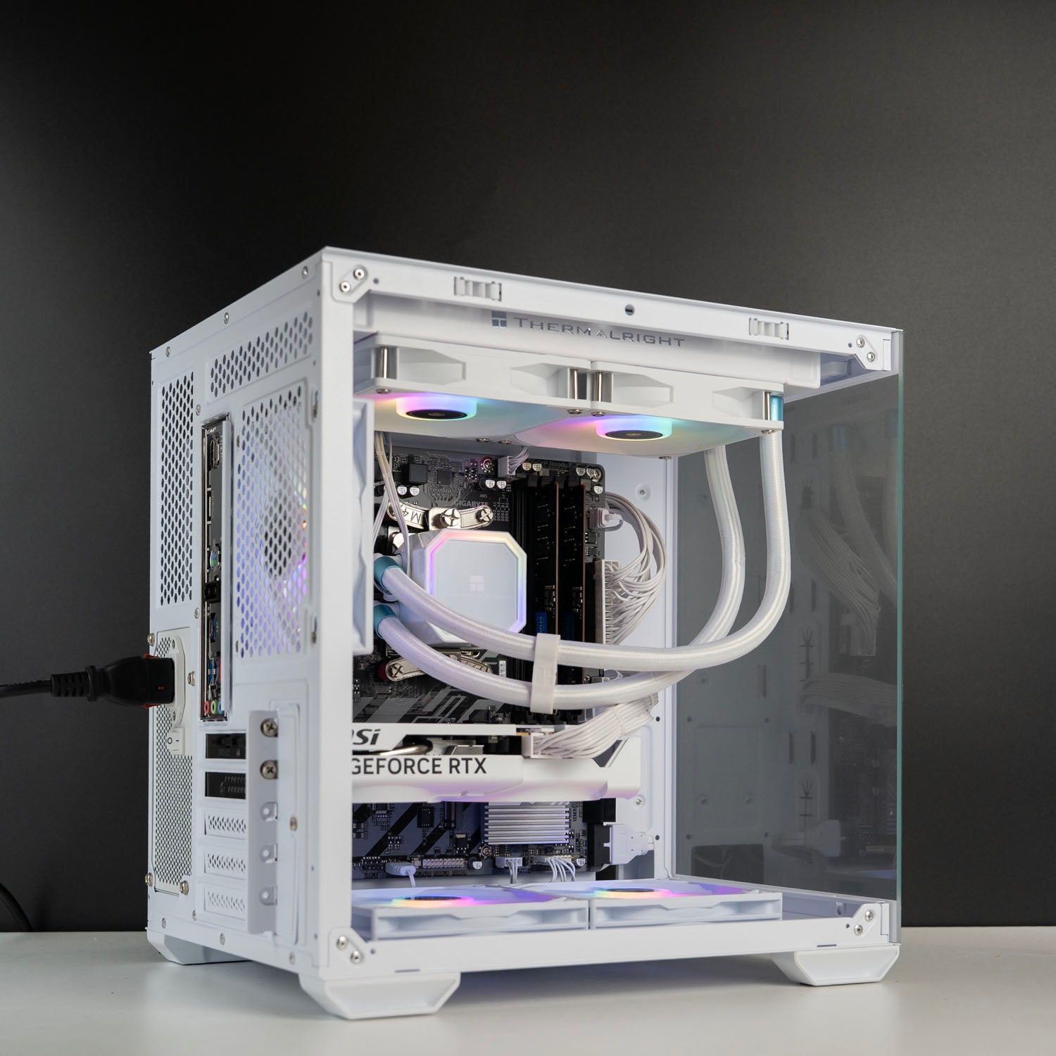 AMD gaming PC in Australia Ryzen 5 7500F RTX 5060 8GB 16GB DDR5 white gaming computer Okinos Mirage case