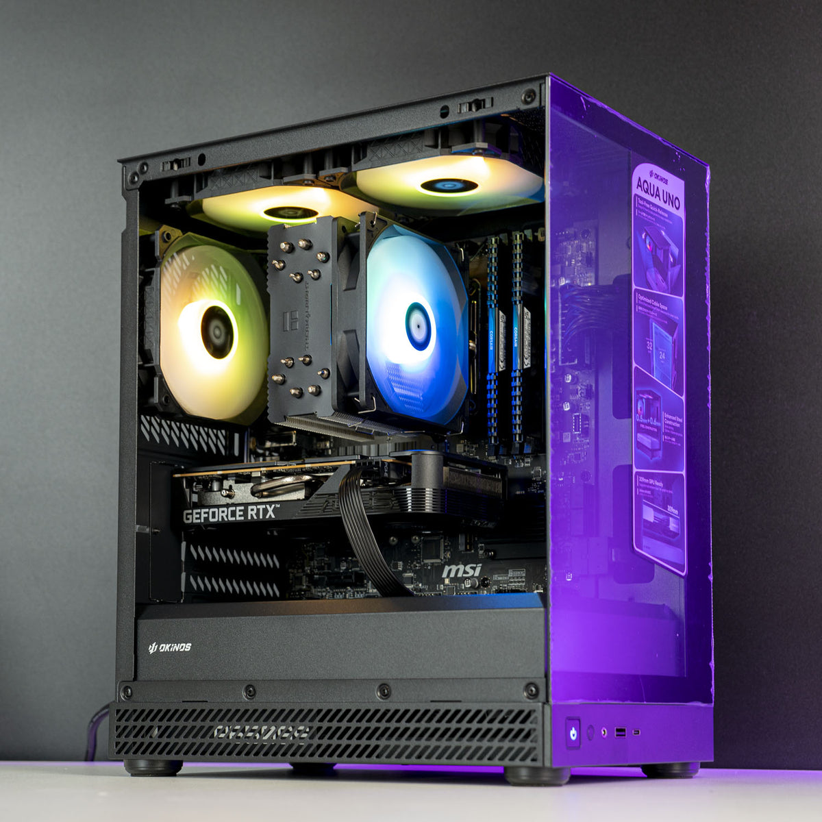 AMD Gaming PC | Ryzen 5 5600 | RTX 5050 8GB | 16GB DDR4 | 1TB SSD | Okinos Aqua Uno