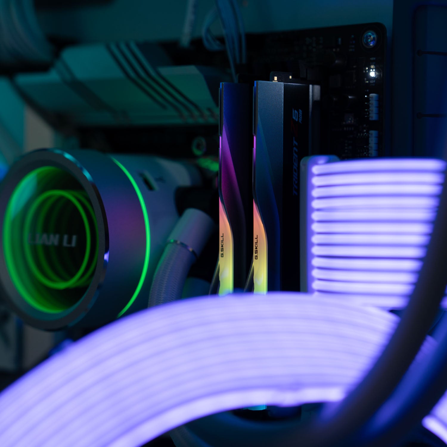 White Intel custom gaming PC with RGB lighting – Intel Core i7-14700K with ASUS ROG Strix RTX 4080 Super 16GB, 32GB DDR5, 4TB SSD in Lian Li O11D EVO case, built for ultra 4K gaming and content creation in Australia