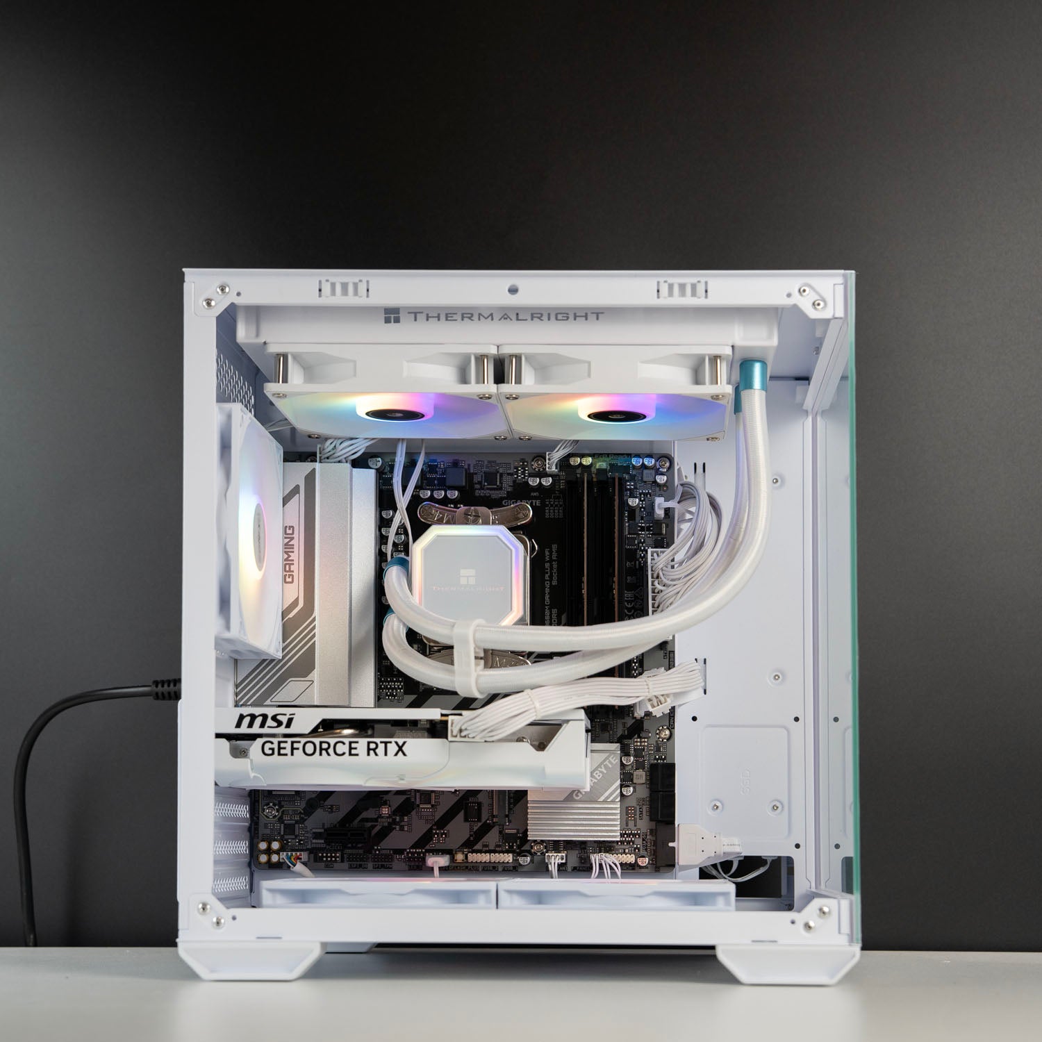 AMD gaming PC in Australia Ryzen 5 7500F RTX 5060 8GB 16GB DDR5 white gaming computer Okinos Mirage case