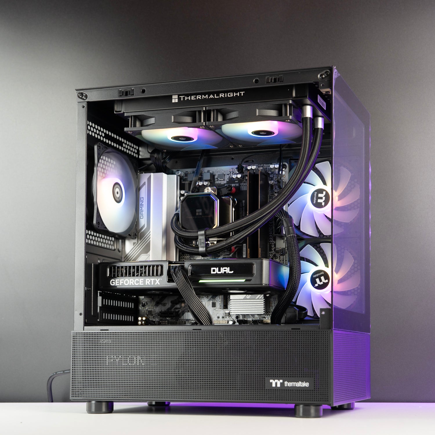 AMD Black Gaming PC in Australia Ryzen 5 7500F RTX 5060 Ti 8GB 16GB DDR5 1TB SSD Thermaltake View 170 EOFY Deal