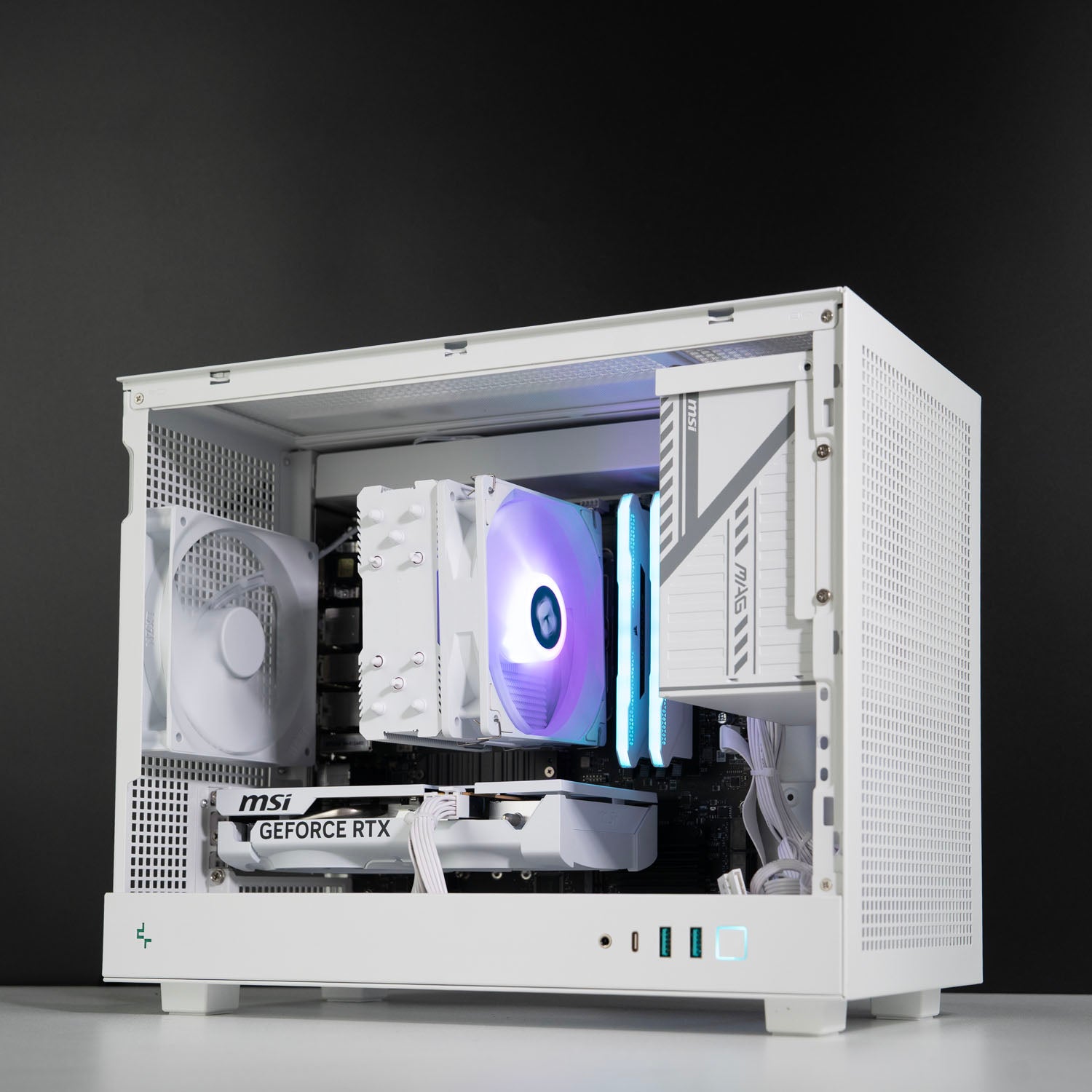 Custom White Budget Gaming PC – AMD Ryzen 5 5600 MSI RTX 5060 8GB Deepcool CH160 Plus White 1080p