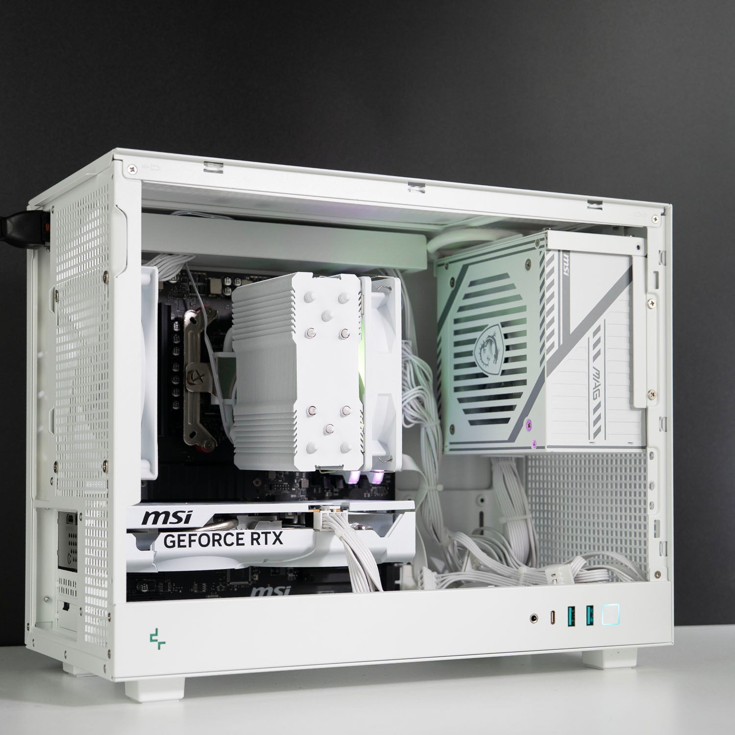 Custom White Budget Gaming PC – AMD Ryzen 5 5600 MSI RTX 5060 8GB Deepcool CH160 Plus White 1080p
