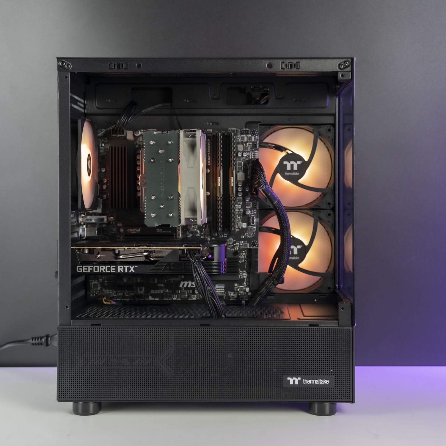 Custom Black Budget Gaming PC – AMD Ryzen 5 5600 ASUS RTX 5050 8GB Thermaltake View 170 mATX 1080p Gaming