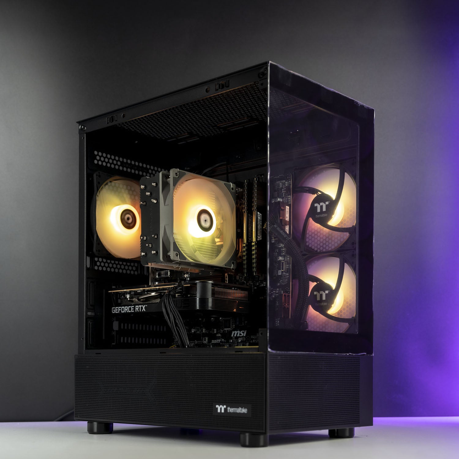 Custom Black Budget Gaming PC – AMD Ryzen 5 5600 ASUS RTX 5050 8GB Thermaltake View 170 mATX 1080p Gaming