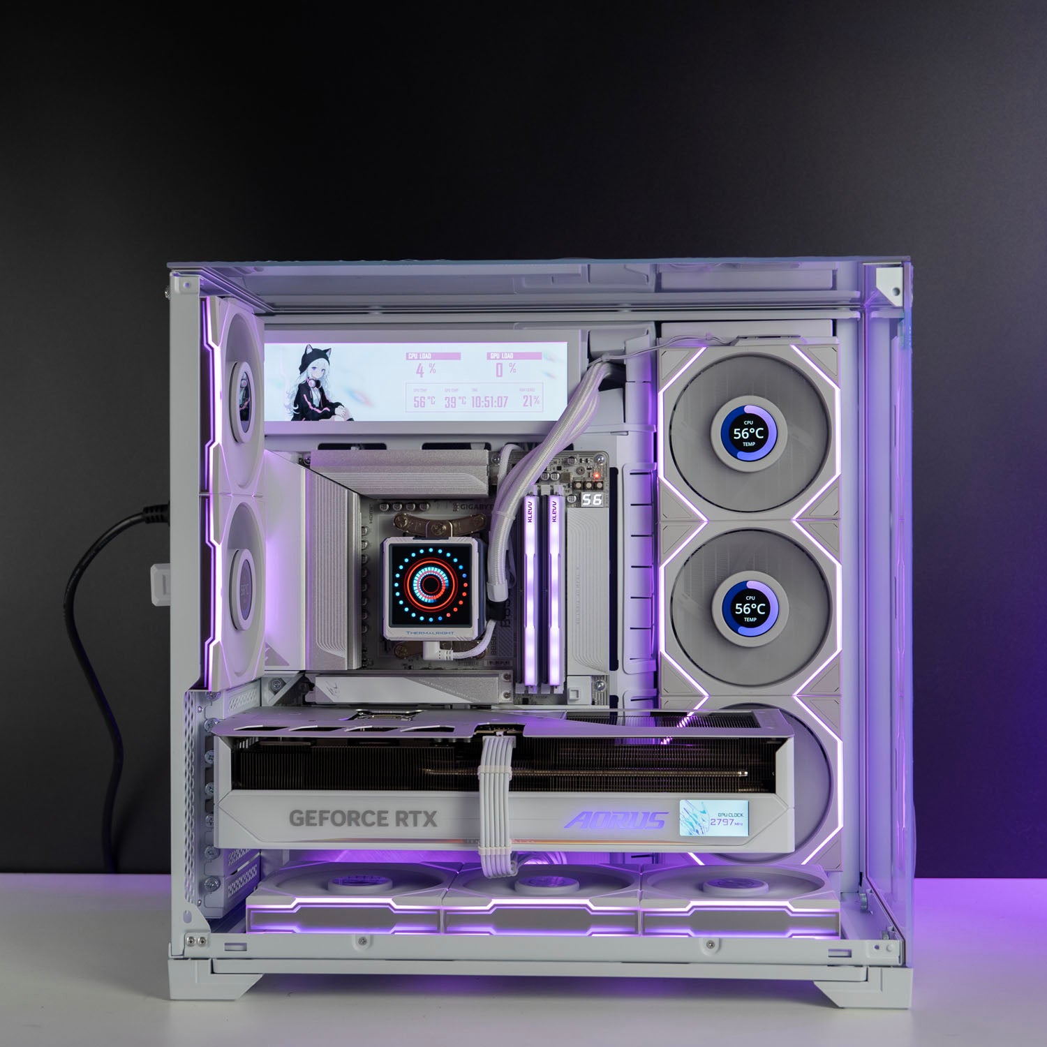 Custom All-White Gaming PC – AMD Ryzen 9 9950X3D RTX 5080 Gigabyte AORUS Stealth ICE Back-Connect Motherboard Lian Li O11