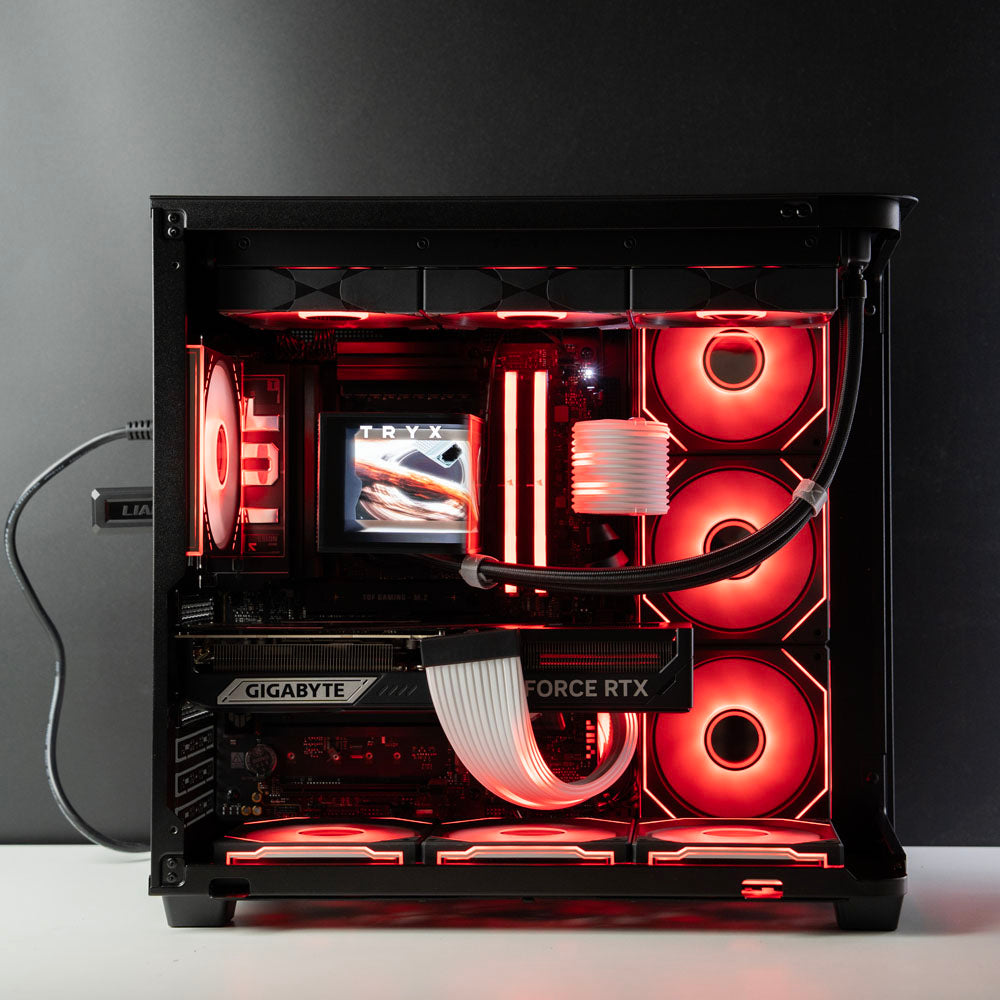 High-end panoramic gaming PC with Ryzen 9 9950X3D, RTX 5080 16GB, 64GB DDR5, 2TB SSD & 360mm liquid cooling. Ships Australia-wide with 2-year warranty.