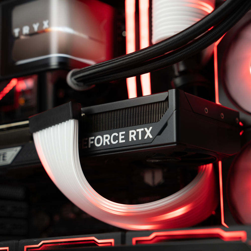 High-end panoramic gaming PC with Ryzen 9 9950X3D, RTX 5080 16GB, 64GB DDR5, 2TB SSD & 360mm liquid cooling. Ships Australia-wide with 2-year warranty.