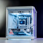 White Intel custom gaming PC with RGB lighting – Intel Core i5-12600KF with NVIDIA RTX 4060 Ti 8GB, 32GB DDR5, 1TB SSD in Jonsbo TK-1 case, ideal for smooth 1080p and 1440p gaming in Australia 