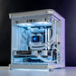 White Intel custom gaming PC with RGB lighting – Intel Core i5-12600KF with NVIDIA RTX 4060 Ti 8GB, 32GB DDR5, 1TB SSD in Jonsbo TK-1 case, ideal for smooth 1080p and 1440p gaming in Australia 