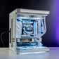 White Intel custom gaming PC with RGB lighting – Intel Core i5-12600KF with NVIDIA RTX 4060 Ti 8GB, 32GB DDR5, 1TB SSD in Jonsbo TK-1 case, ideal for smooth 1080p and 1440p gaming in Australia 