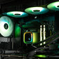 Black Intel custom gaming PC with RGB lighting – Intel Core i9-14900K with ASUS TUF RTX 4090 24GB, 32GB DDR5, 4TB SSD in a high-end case, built for 4K and 8K gaming and content creation in Australia